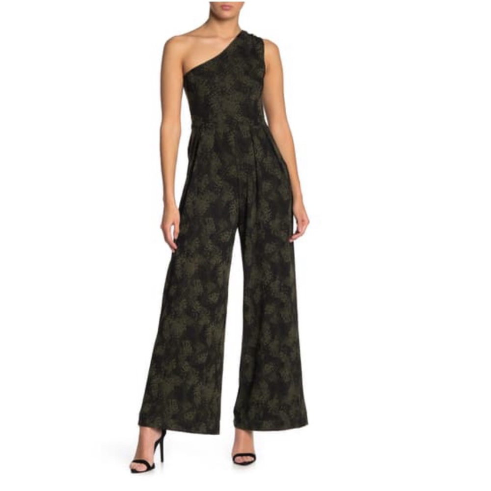Free People Maya Wide Leg One Shoulder Jumpsuit